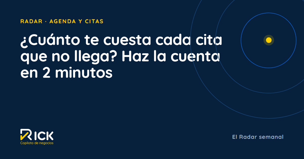 ¿Cuánto te cuesta cada cita que no llega? Haz la cuenta en 2 minutos